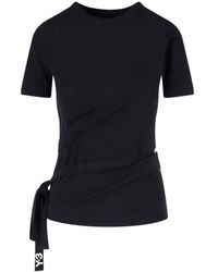 Y-3 - T-Shirt With Drawstrings - Lyst