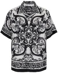 Dolce & Gabbana - Silk Short-Sleeve Shirt - Lyst