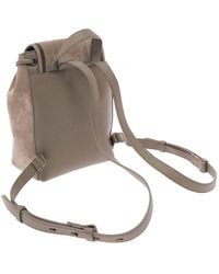 Brunello Cucinelli - Backpack With Engraved Logo And Monile Detail - Lyst