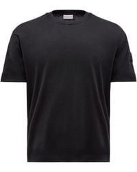 Moncler - Silk & Cotton Knit T-Shirt - Lyst