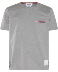 Thom Browne - Grey Cotton T-shirt - Lyst