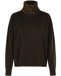 Fabiana Filippi - Wool Blend Turtleneck Sweater - Lyst