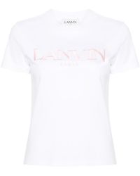 Lanvin - T-Shirt With Embroidery - Lyst