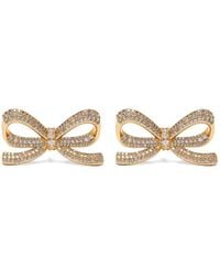 Self-Portrait - Crystal Bow Earrings Accessories - Lyst