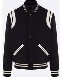Saint Laurent - Wool Bomber Jacket - Lyst