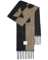 Patou - Bicolor Alpaca Scarf With Logo - Lyst