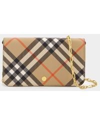 Burberry - Check Pochette - Lyst