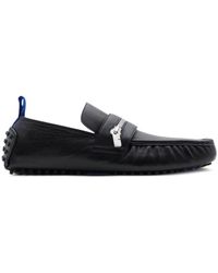 Burberry - Leather "Motor" Low Loafers - Lyst