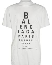 Balenciaga - Optical Cotton T-Shirt - Lyst