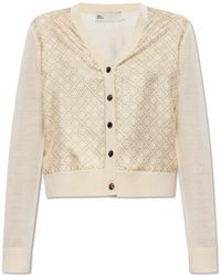 Tory Burch - Cardigan With Monogram - Lyst
