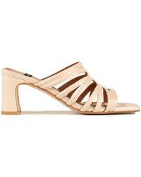 Ángel Alarcón - Jeanne Shiny Leather Heeled Sandal - Lyst