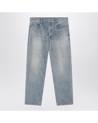 Saint Laurent - Washed-Effect Straight-Leg Jeans - Lyst