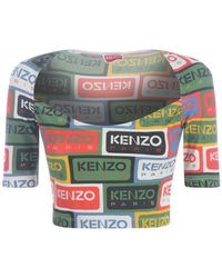 KENZO - Crop Top " Labels" - Lyst