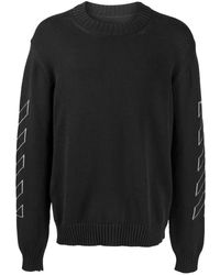 Off-White c/o Virgil Abloh Arrow Print Crew Neck Sweater - Black