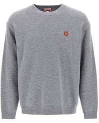 KENZO - Sweater With Boke Flower Patch - Lyst
