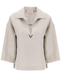 Valentino Garavani - Linen Canvas Tunic Garment For - Lyst