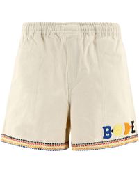 for Men Mens Shorts Bode Shorts Bode Cotton Striped Shorts in White Red 