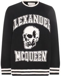 Alexander McQueen - Black And White Wool Jumper - Lyst