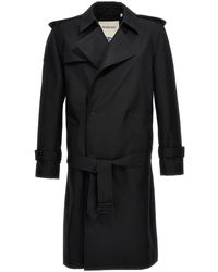 Burberry - Double-Breasted Maxi Trench Coat - Lyst