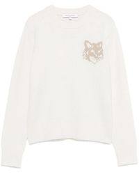 Maison Kitsuné - Fox Head Intarsia Merino Jumper - Lyst