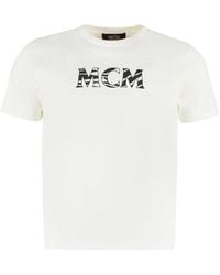 MCM - Logo Cotton T-shirt - Lyst