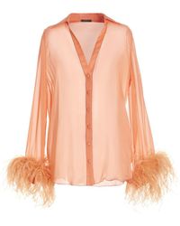 Oséree - Feather Silk Shirt - Lyst