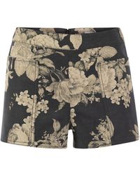 Max Mara - Acro1234 - Printed Cotton Mini Shorts - Lyst