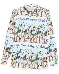 ALESSANDRO ENRIQUEZ - Printed Cotton Shirt - Lyst
