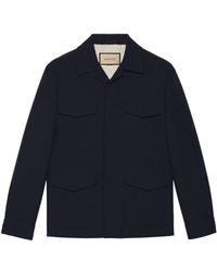 Gucci - Wool Shirt Jacket - Lyst