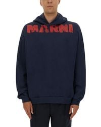 Marni - Sweatshirt With Maxi Logo Print - Lyst