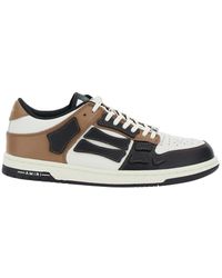 Amiri - Brown Low Top Sneakers With Panels In Leather Man - Lyst
