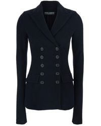 Dolce & Gabbana - Double-Breasted Blazer With Peak Revers - Lyst