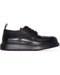 Alexander McQueen - Brogue Platform Leather Shoes - Lyst