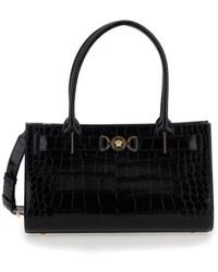 Versace - 'Medusa 95 Medium' Tote Bag With Logo Detail - Lyst