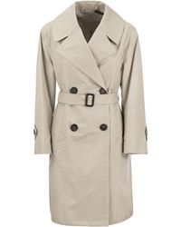 Max Mara - Vtrench - Drip-proof Cotton Twill Over Trench Coat - Lyst
