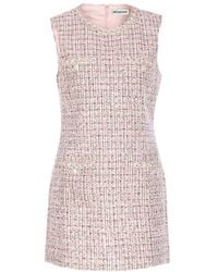 Self-Portrait - Sleeveless Bouclé Mini Dress - Lyst