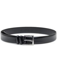 Orciani - Black Leather Belt With Metallic Buckle - Lyst