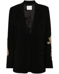 Forte Forte - Forte_forte Embroidery Stretch Crepe Cady Jacket Clothing - Lyst