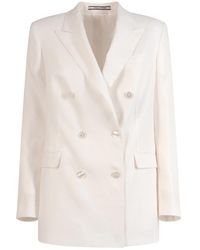Tagliatore - Jasmine Double-Breasted Linen Blazer - Lyst
