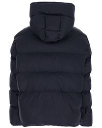 Pinko - “Giza” Down Jacket With Fixed Hood And Love Birds Diamond Cut Patch On Sleeve - Lyst