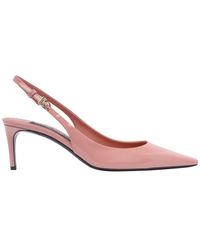 Dolce & Gabbana - Dolce&Gabbana Leather Slingback With Dãcolletã - Lyst