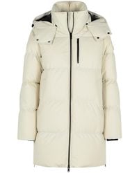 Moose Knuckles - 'Chelia 3Q' Ivory Polyamide Blend Down Jacket - Lyst