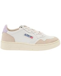 Autry - 'Medalist' Low Top Sneakers With Suede Details - Lyst