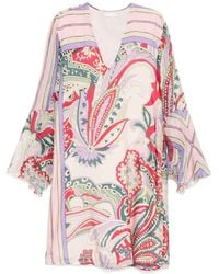 Liu Jo - Short Dress With Multicolored Pattern - Lyst