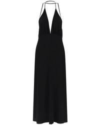 Totême - Toteme Silk Dress With Double Halter Neckline - Lyst