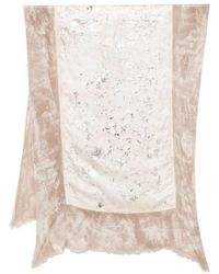 Avant Toi - Marble Lamination Effect Silk Scarf With Destroyed Edges 165x65 Accessories - Lyst