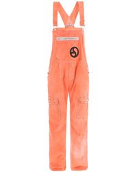 Acne Studios - Cotton Overalls With Studs - Lyst