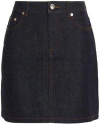 A.P.C. - 'jupe Standard' Denim Skirt - Lyst
