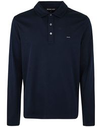 Michael Kors - Long Sleeve Sleek Mk Crew Polo Shirt Clothing - Lyst