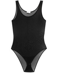 Magda Butrym - Mesh Scalloped Bodysuit - Lyst